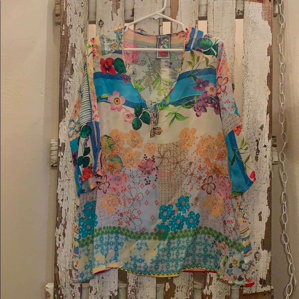 Johnny Was Floral Blouse